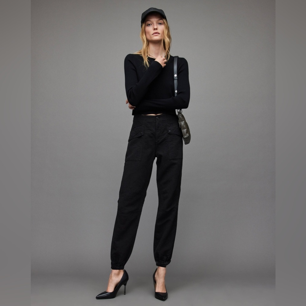 All Saints Val High-Rise Linen Blend Pants